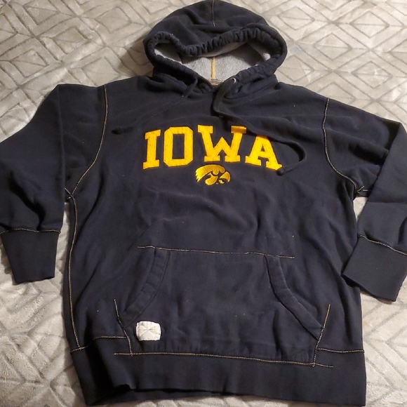 Vintage IOWA Hawkeyes FELT LETTERS Hoodie CI Sport Medium - Picture 1 of 6